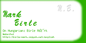 mark birle business card